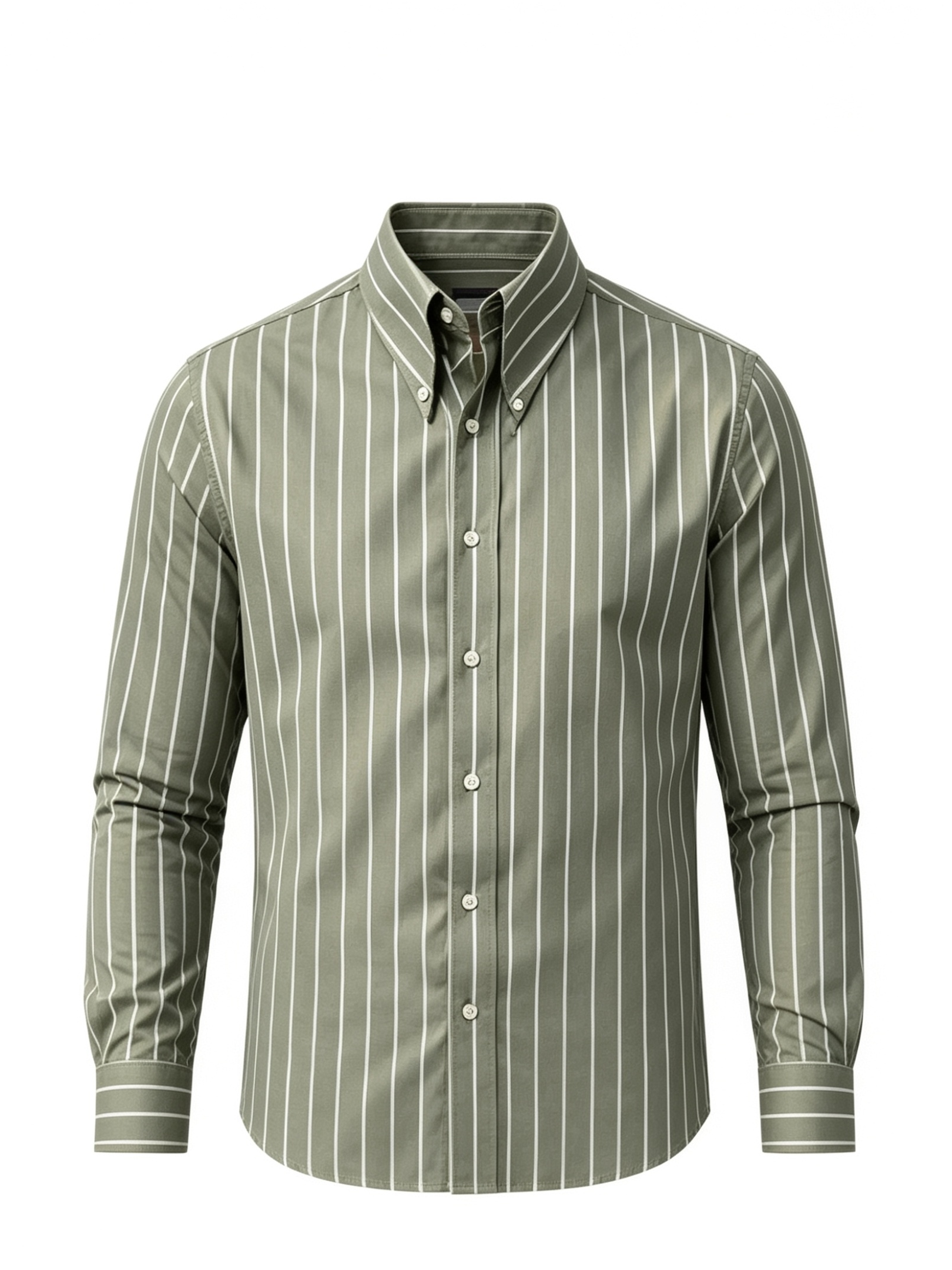 The Kensington Shirt — Sage Stripe