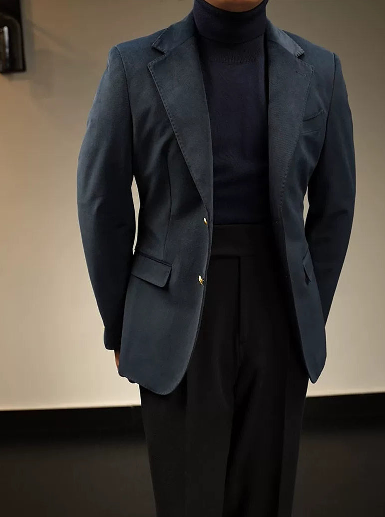 The Black Fine-Knit Turtleneck