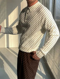 The Ivory Ribbed Polo