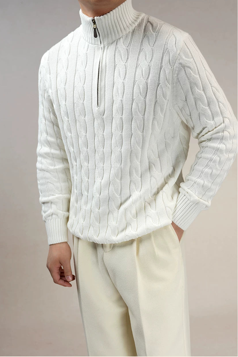 The Black Cable Half-Zip