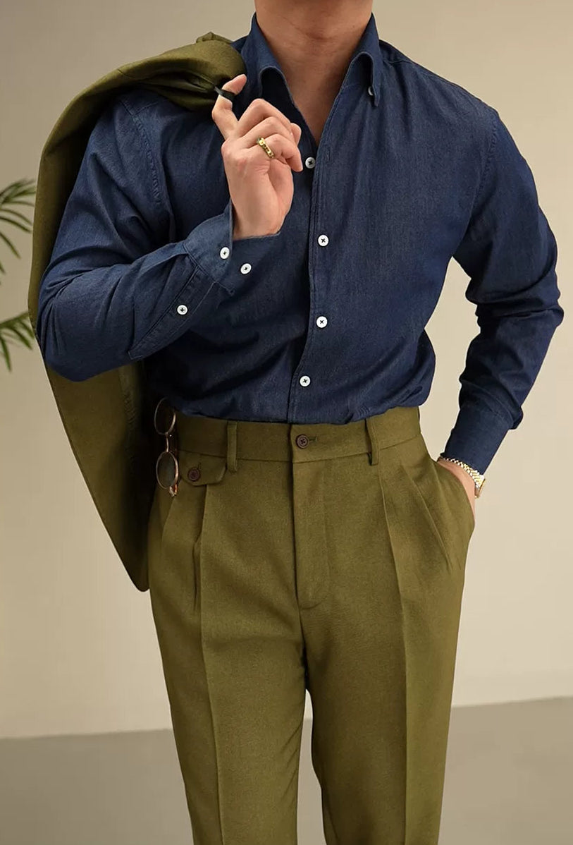 The Navy Button-Down