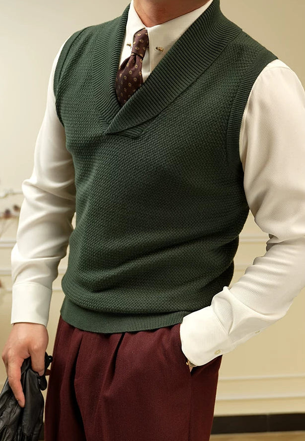 The Forest Green Knit Vest