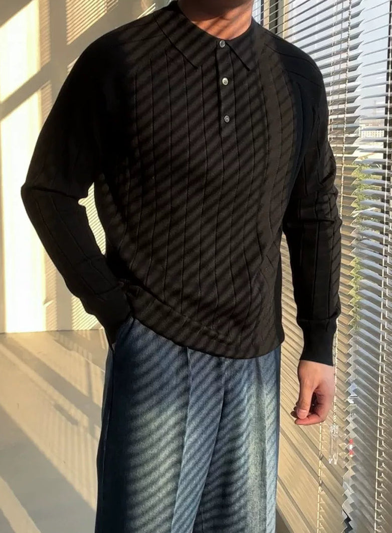 The Ivory Ribbed Polo