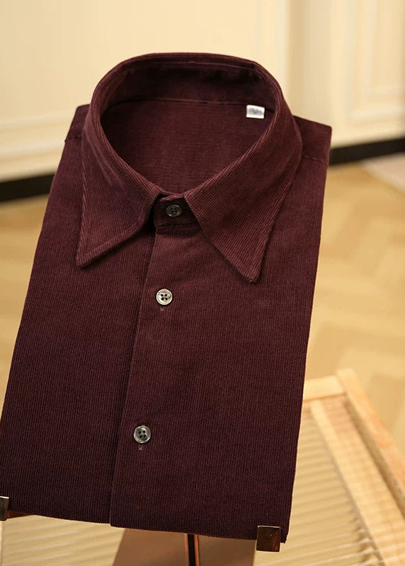The Burgundy Corduroy Shirt