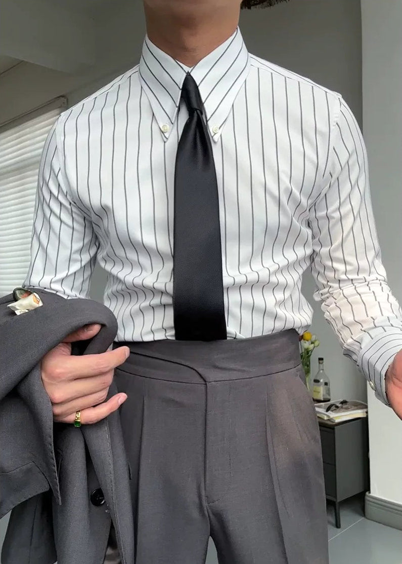 The Kensington Shirt — Sage Stripe