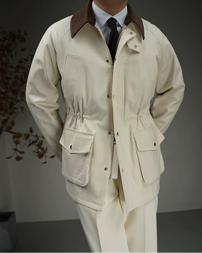 The Harrington Jacket — Sand Beige