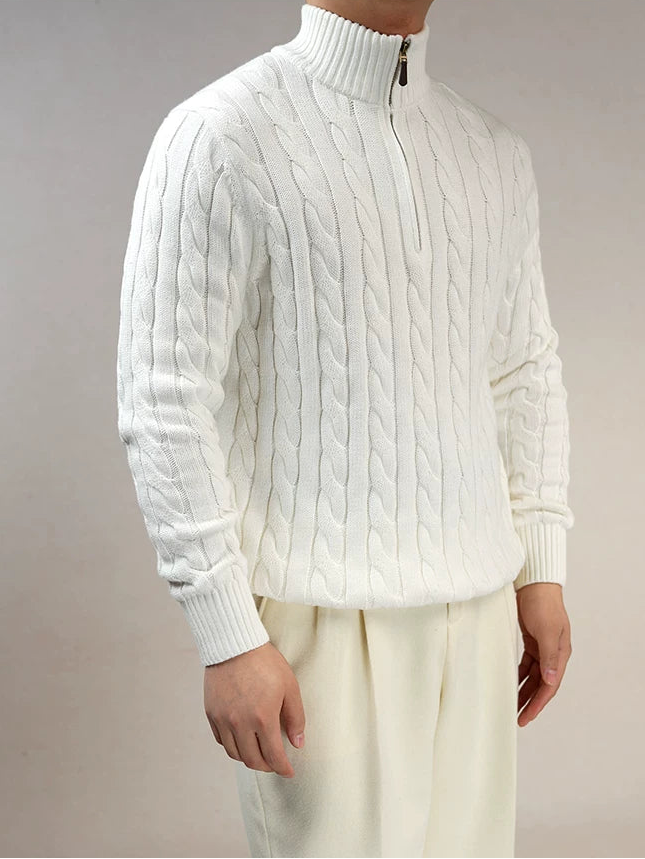 The Black Cable Half-Zip