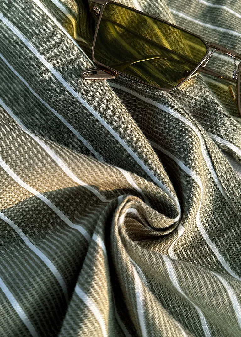 The Kensington Shirt — Sage Stripe