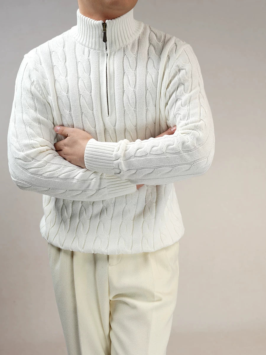 The Black Cable Half-Zip