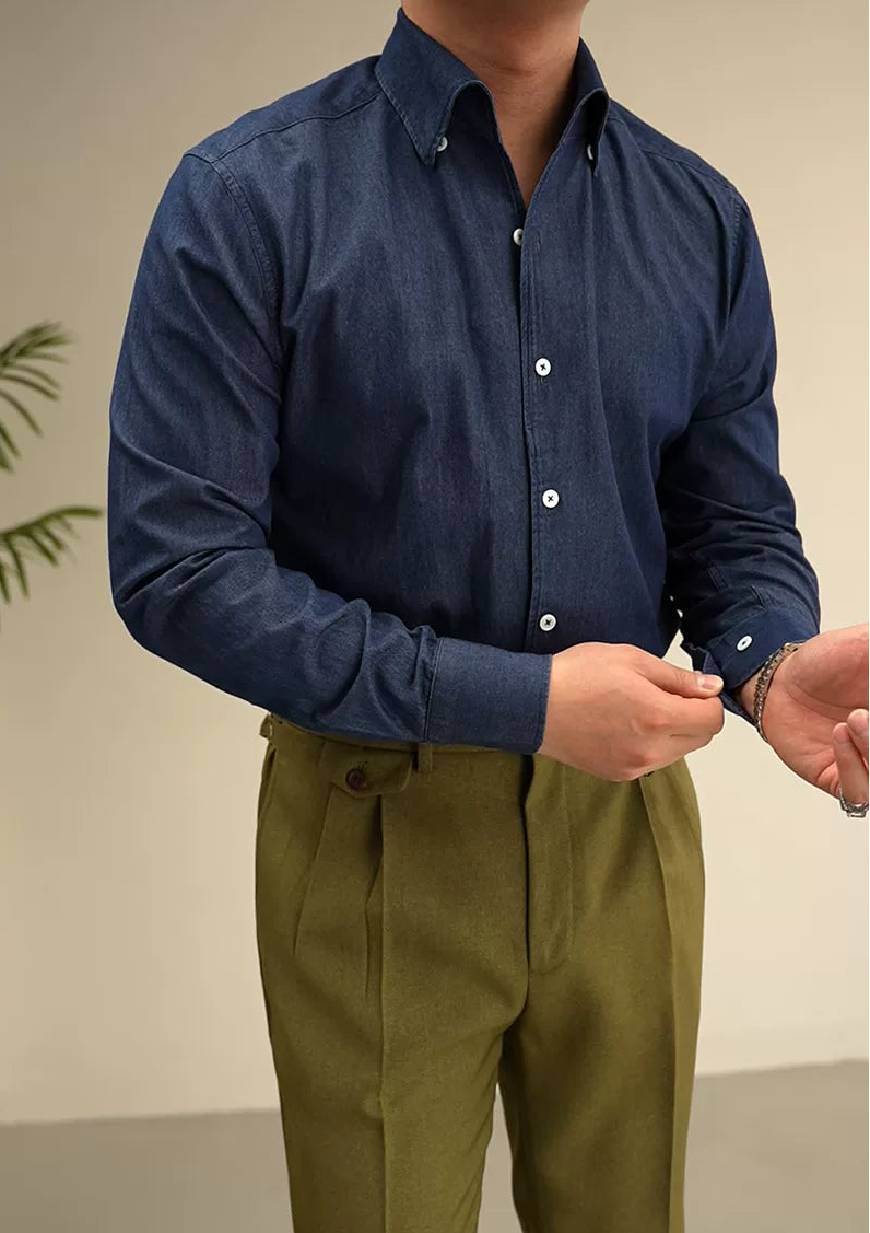 The Navy Button-Down