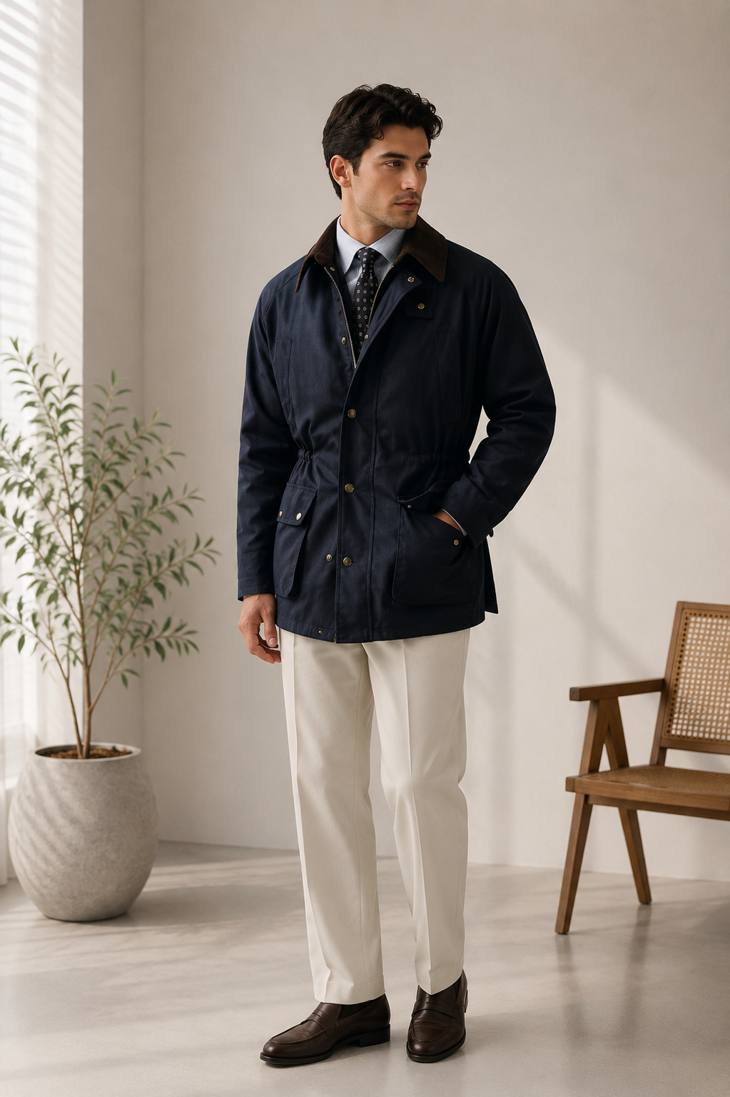 The Harrington Jacket — Sand Beige